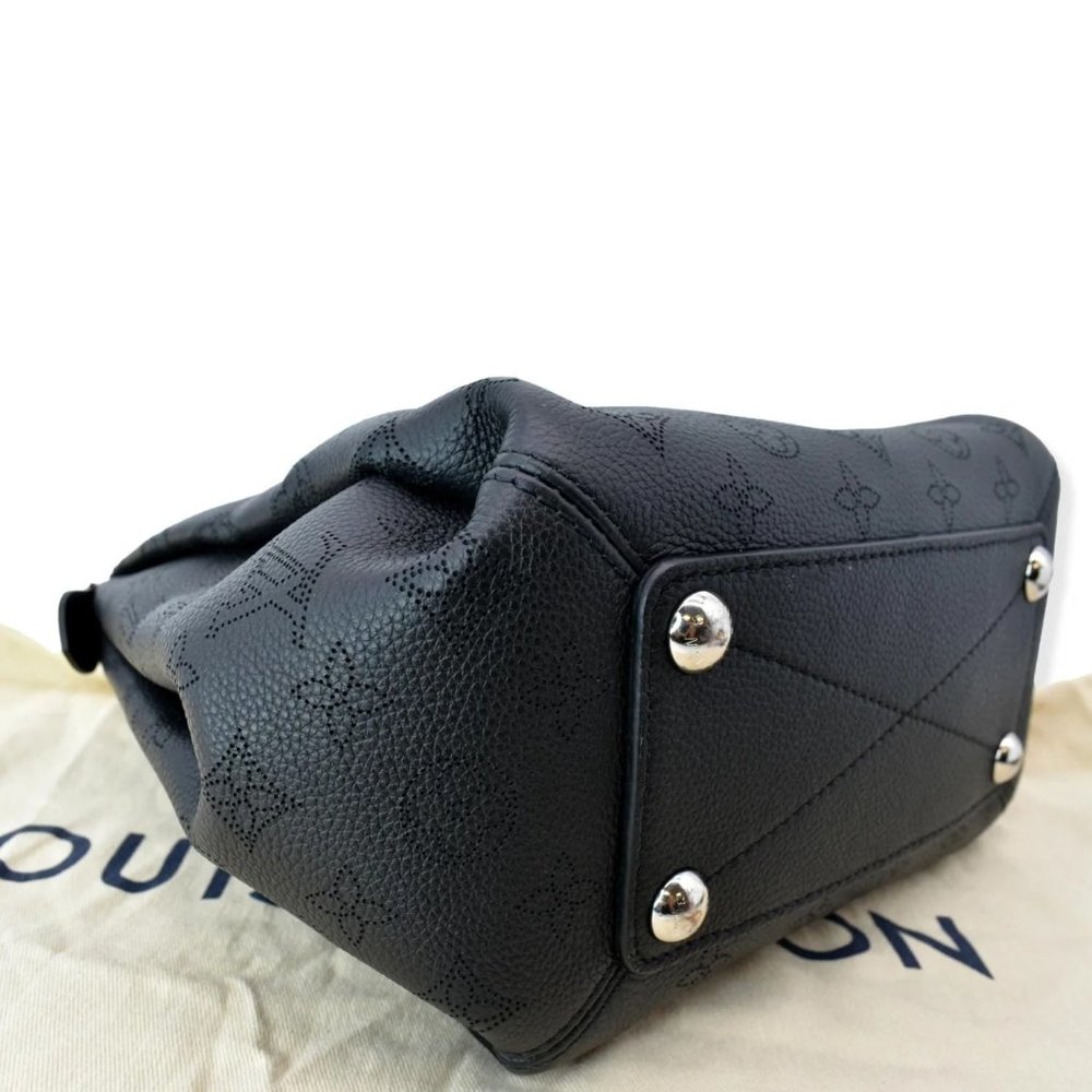 LOUIS VUITTON  Babylone Monogram Mahina Leather Chain Shoulder Bag Black - Picture 8 of 12